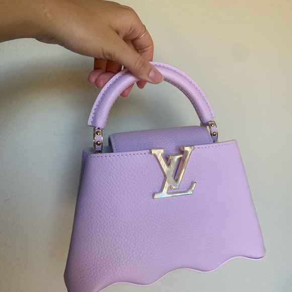 BRAND NEW NEVER WORN mini capucines in wisteria “Pac-Man bag” - Picture 11 of 12